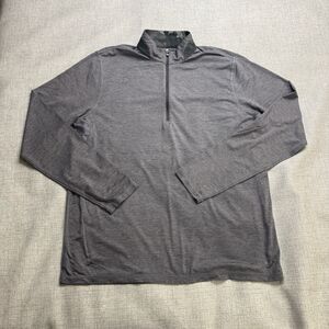 Greyson Performance 1/4 Zip Men's L Gray Lightweight Wicking Brrr Fabric Golf